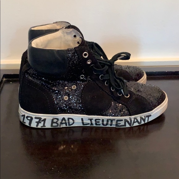 SAINT LAURENT Glitter 'bad Lieutenant' Hi-tops - Picture 1 of 9